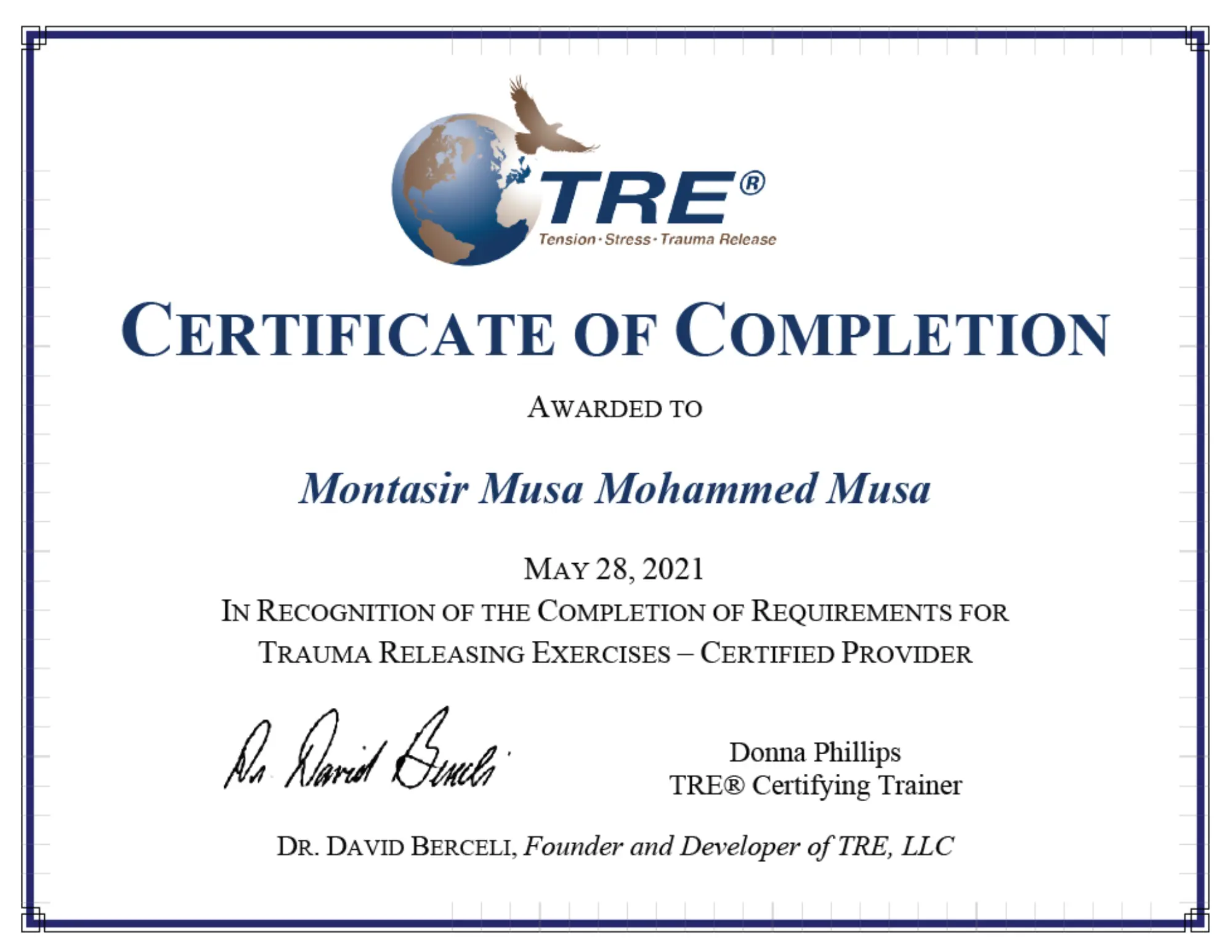 TRE Certificate